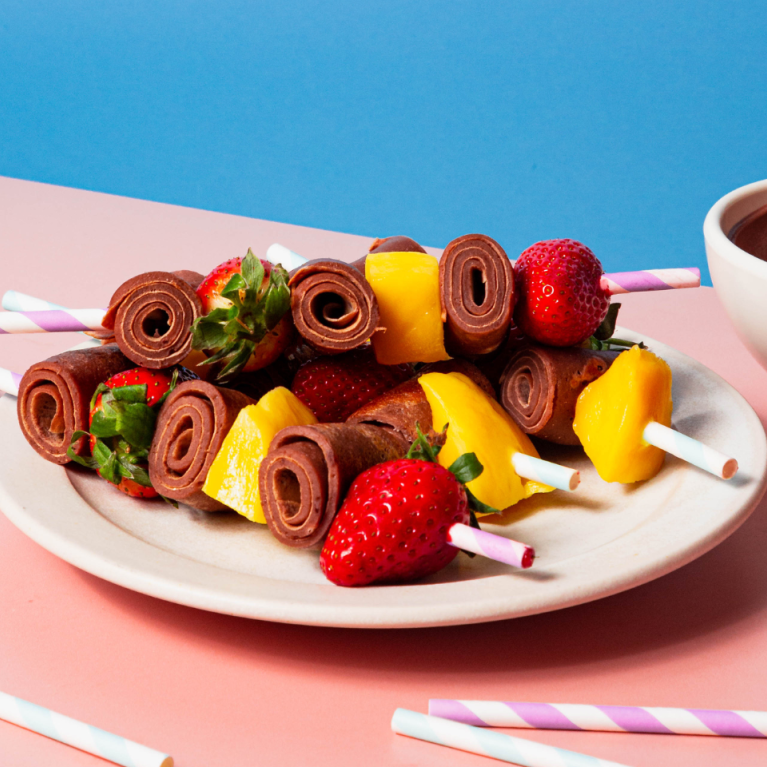 Nesquik Chocolate Crepe and fruit straws